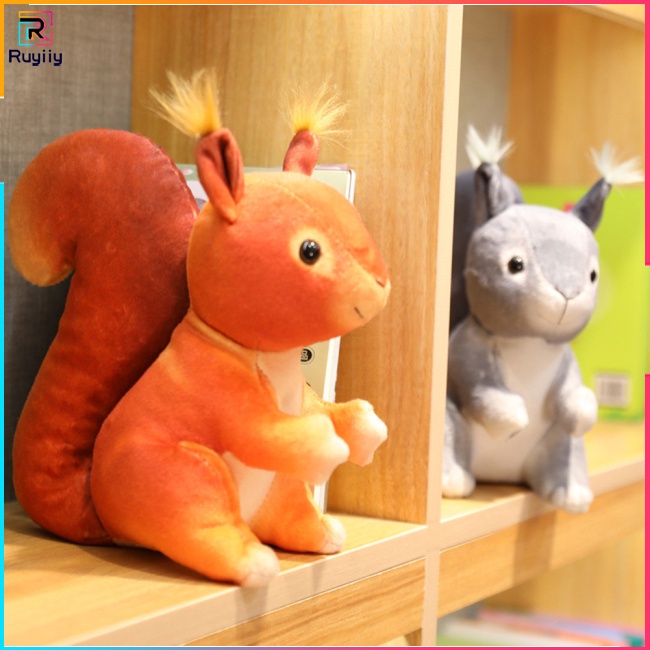 Thú Nhồi Bông Hình Con Sóc Nhiều Màu Mềm Mại