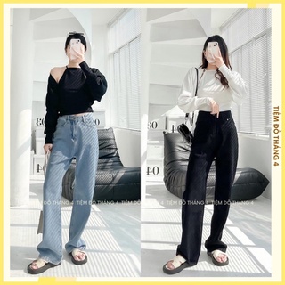 Set Baggy Jeans Ống Suông + Set 2 món áo khoác yếm