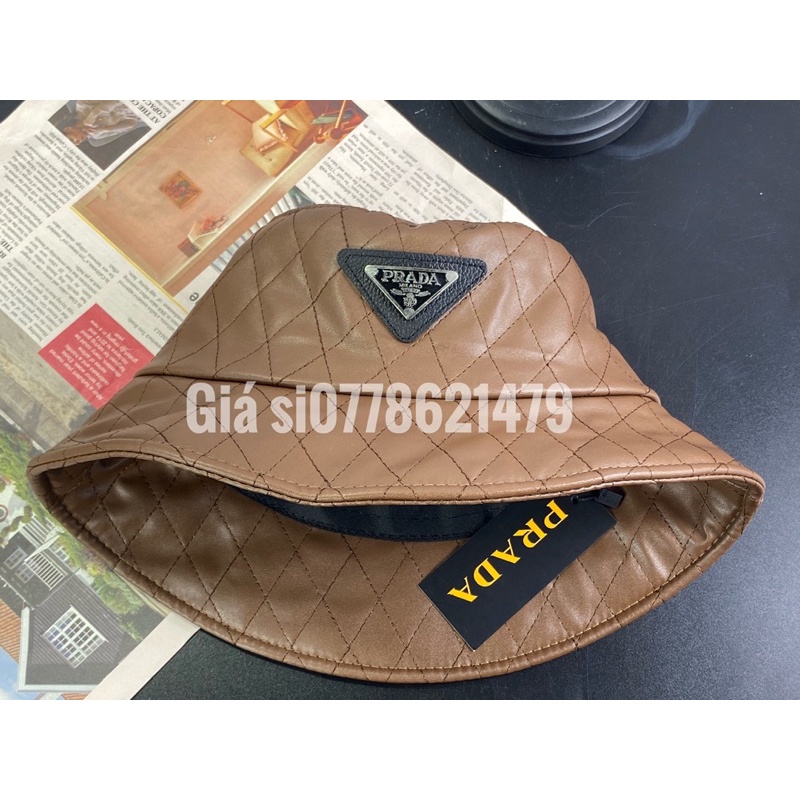 Nón bucket da mềm xịn - mũ vành cụp vnxk thêu chữ L - V full tem thời trang hàn quốc