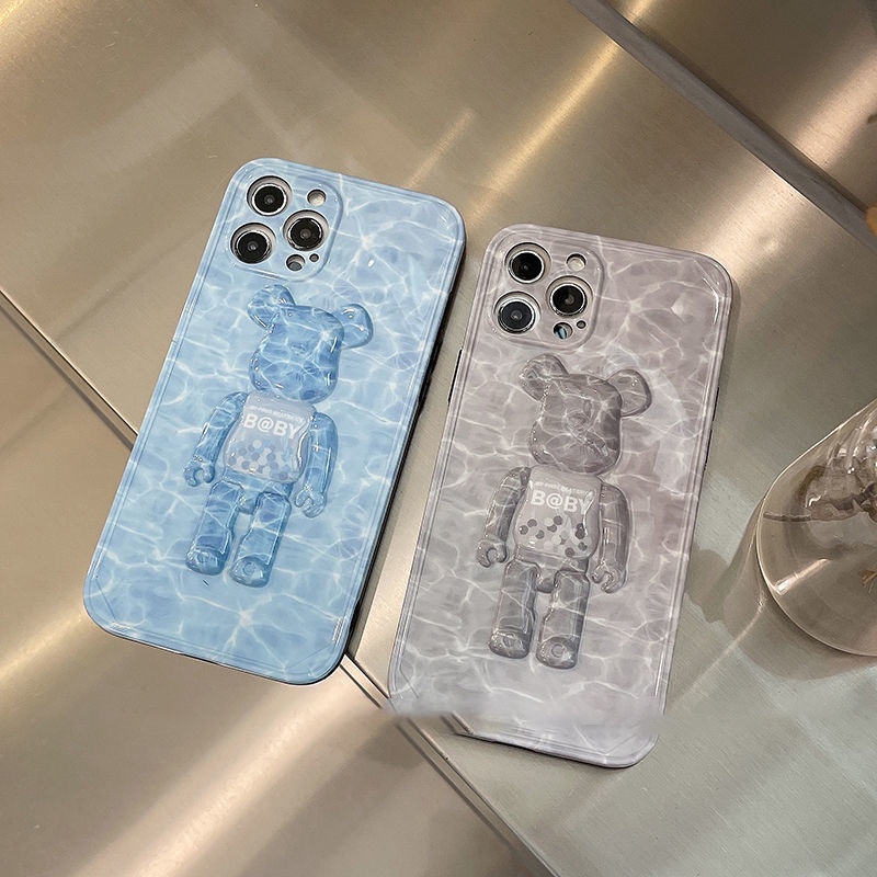 Ốp điện thoại in hình gấu hoạt hình 3d cho iPhone 7p/8p/x/xs/xr/xsmax/11/12/13/pro/promax