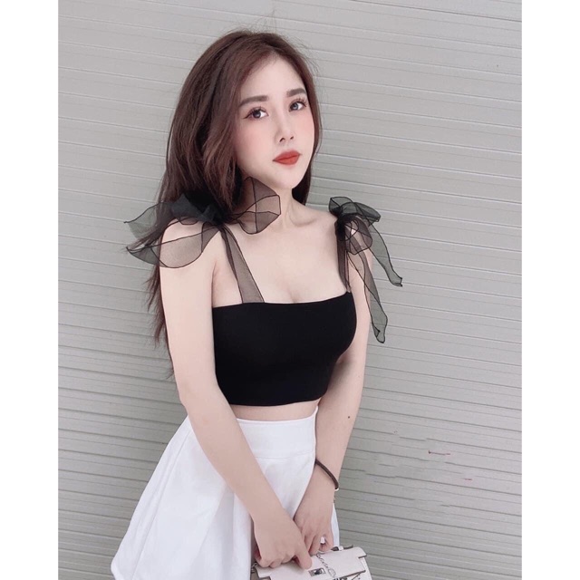 Áo 2 Dây Ruy Băng Buộc Nơ Vai Hit Hot - AD06