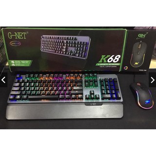 Bàn phím cơ g-net k68 - led rainbow-chính hãng 12 tháng