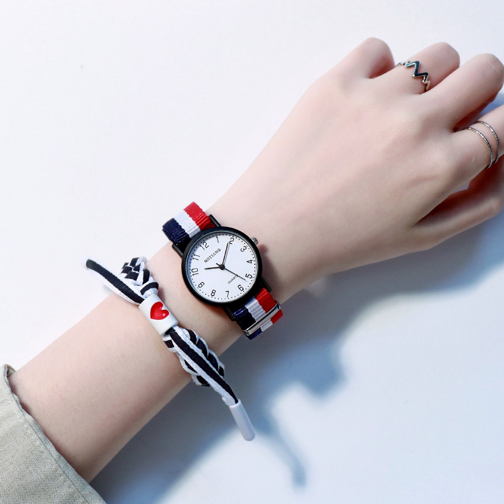 Đồng hồ nữ thời trang Mstianq MS06 dây dù cực bền mặt số tuyệt đẹp, trẻ trung, cá tính | BigBuy360 - bigbuy360.vn