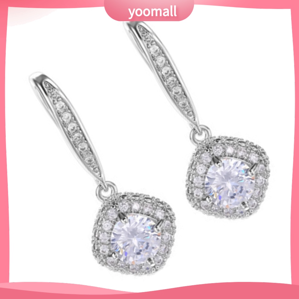 Khuyên Tai Dạng Móc Thả Lủng Lẳng Đính Đá Zircon Cho Nữ