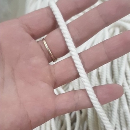 Dây thừng macrame, 100% cotton, dây loại mền, làm handmade, decor, 2mm,3mm,4mm,5mm,6mm, 8mm,10mm,12mm,15mm