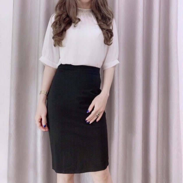 Chân Váy công sở - chân váy ôm bút chì sẻ sau hàng chuẩn MELA SHOP (ảnh thật)
