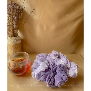 Dây buộc tóc Scrunchie tím mộng mơ, Cột tóc vải dễ thương - MERA Accessories
