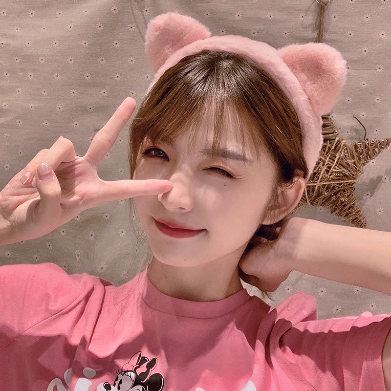 Băng đô tai mèo dễ thương phong cách Hàn Quốc nhiều màu tùy chọn cho nữ