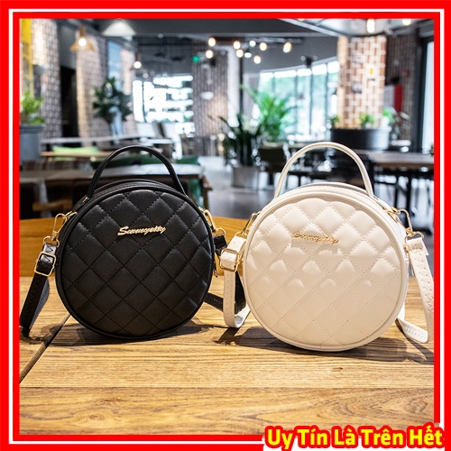 Túi Đeo Chéo Nữ Một Bên Vai Loại Tròn Chất Liệu Da Phong Cách Thời Trang Siêu Xinh Giá Rẻ - 1025
