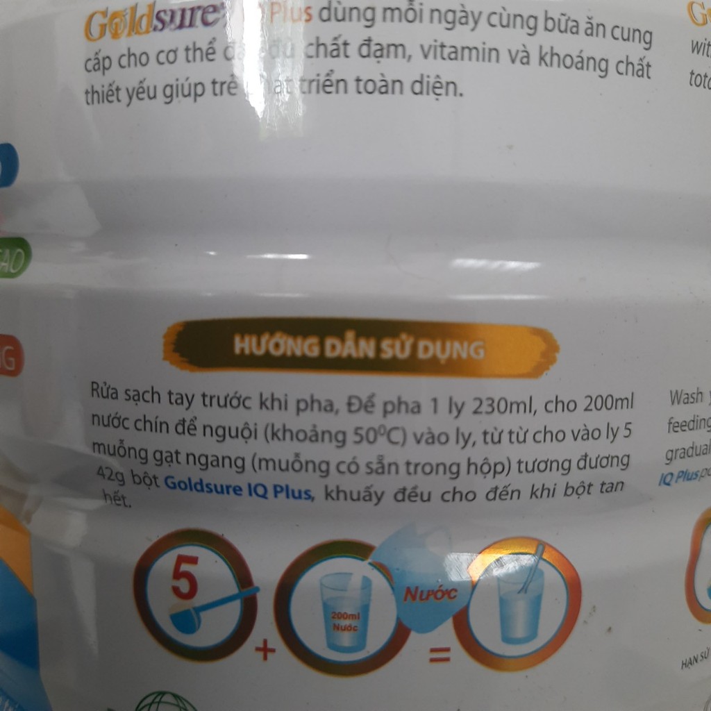 Sữa phát triển chiều cao trí não Goldsure IQ Plus 900g cho trẻ từ 1-10 tuổi (kiddy1234)