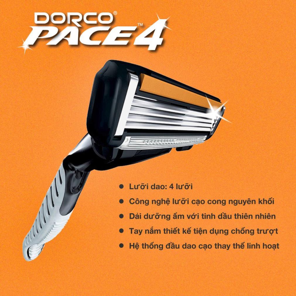 [Bộ] Dao cạo râu 4 lưỡi DORCO PACE 4 - HÀN QUỐC