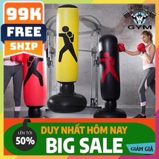 Kèm bơm 🎁 Bao cát đấm bốc bơm hơi 3.0⚡ Trụ đấm bốc tự cân bằng