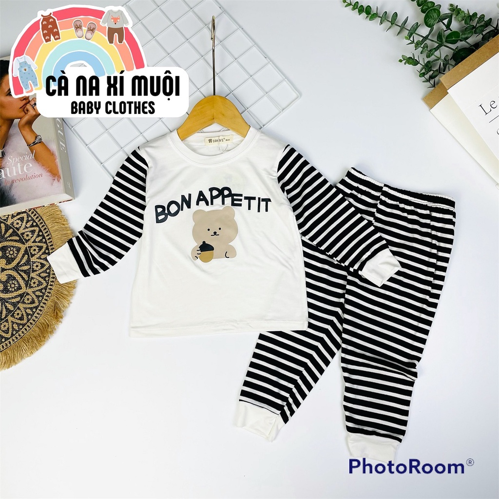 FULLSIZE 9 - 30kg bộ dài tay COTTON lạnh CANA'S loại 1 cho bé cực dễ thương 9-30kg