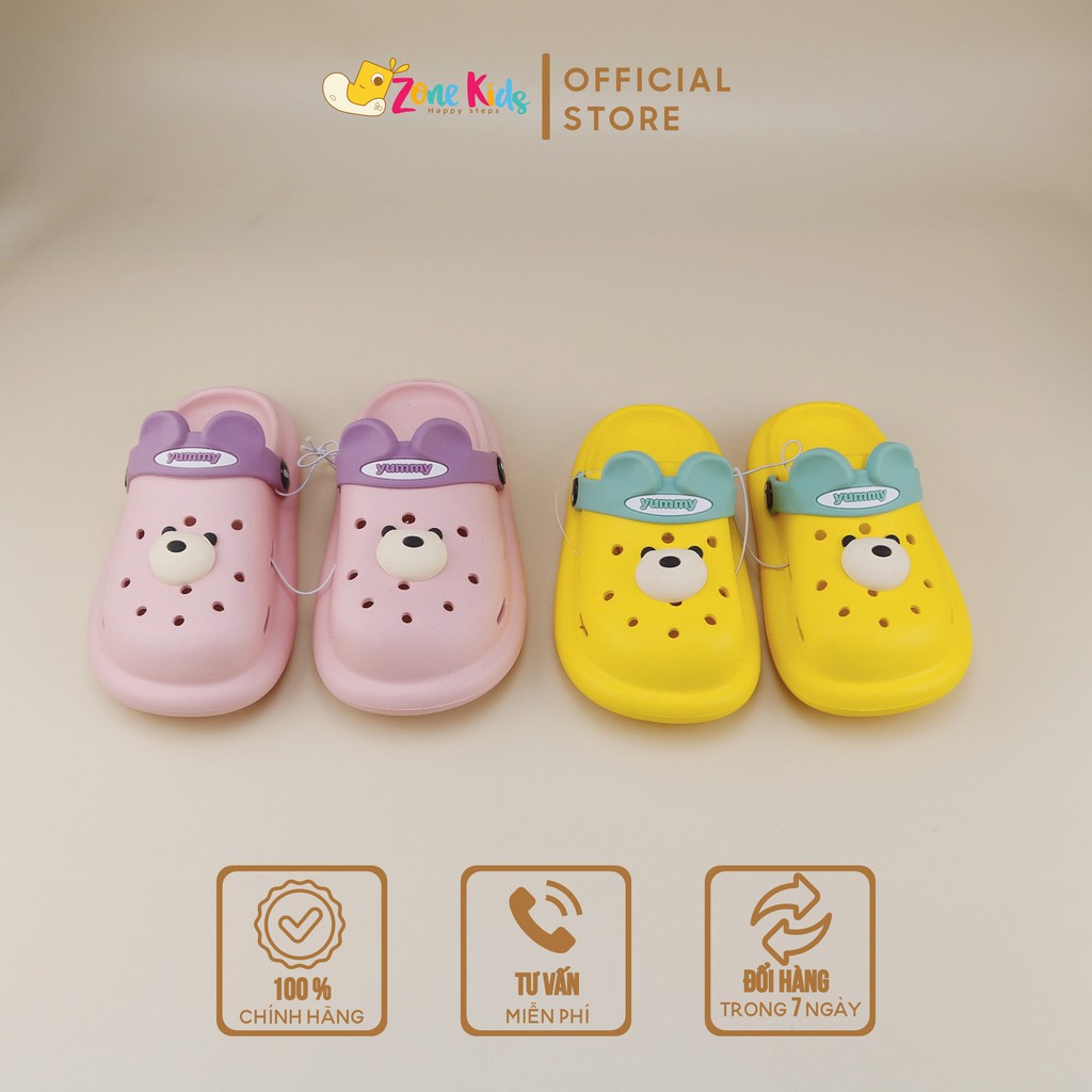 Dép sục ngộ nghĩnh hình gấu cho bé Zonekids - D10