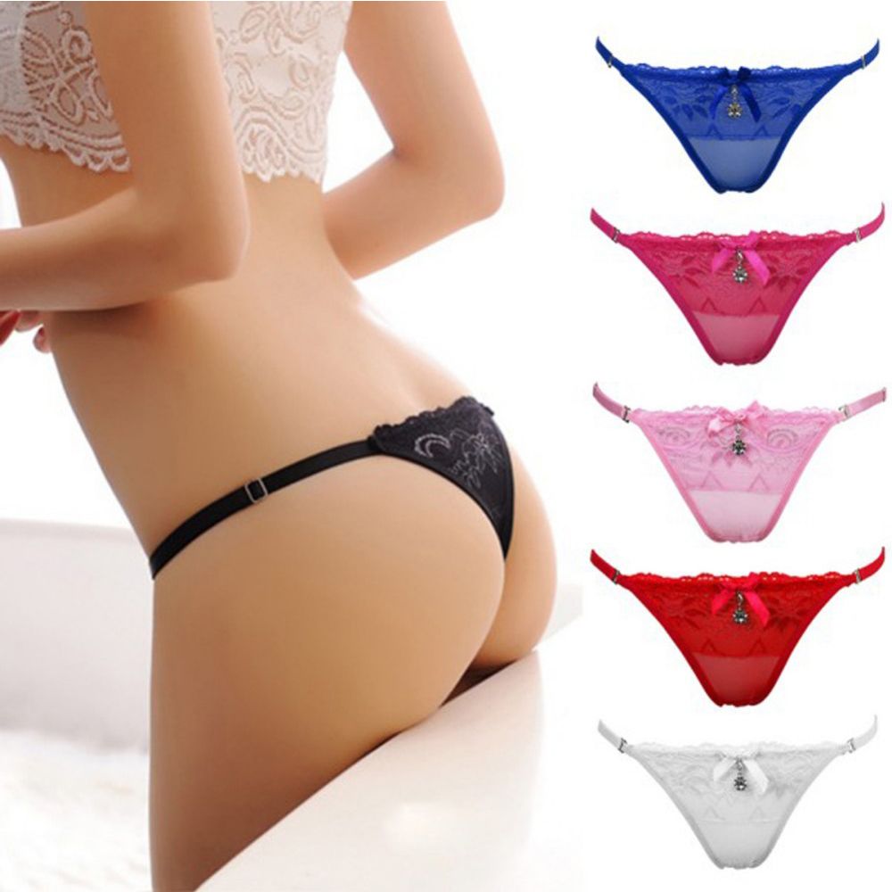 MXGOODS Hot Underwear Ladies Knickers Lingerie Women 6 Colors Lace Sexy G-string V-string Women/Multicolor