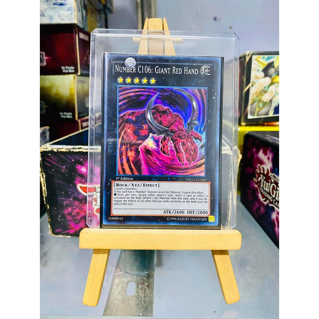 Lá bài thẻ bài Yugioh Combo Number 106 C106 Giant Red Hand - Gold Super Rare - Tặng bọc bài nhựa bảo quản