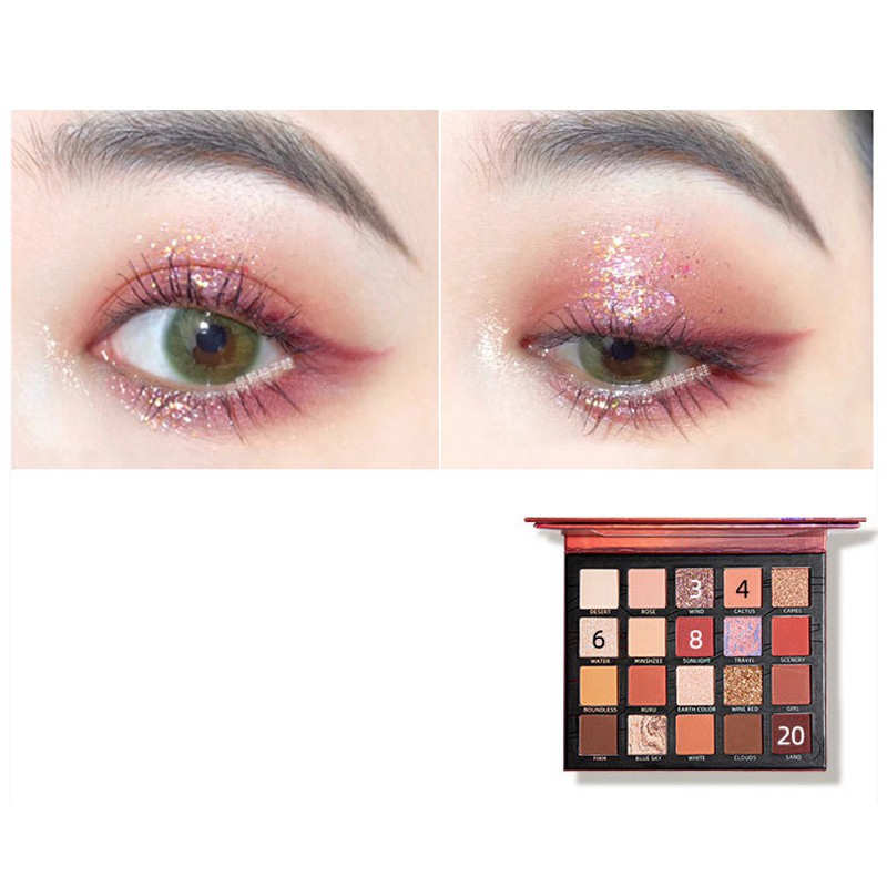 (Hàng Mới Về) Bảng Phấn Mắt Xuxu 20 Màu Tông Lì Và Kim Tuyến Lấp Lánh | BigBuy360 - bigbuy360.vn