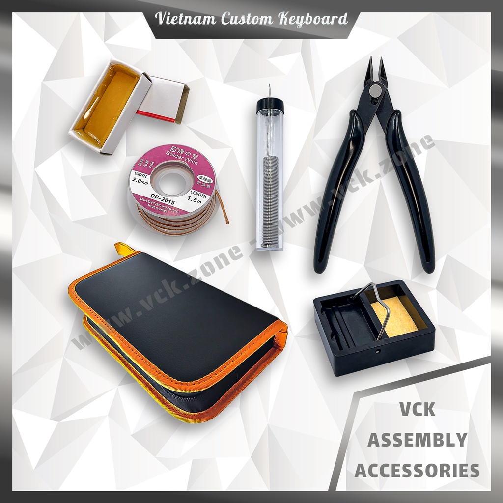 Assembly Accessories | Bộ Phụ Kiện Assem Phím Custom | Hỗ Trợ Hàn Linh Kiện Điện Tử | Thiếc | Nhựa Thông | Kìm | VCK