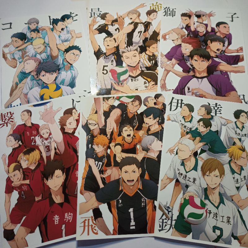 BỘ 6 POSTER HAIKYUU DECAL CÓ KEO - ÁP PHÍCH ANIME , MANGA