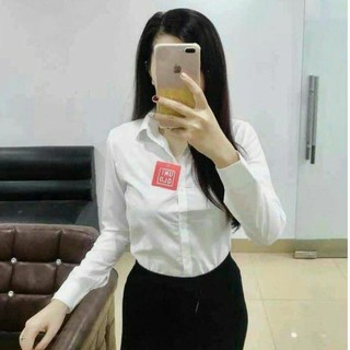 Áo sơ mi nữ dài tay công sở chất voan ,áo sơ mi trắng voan công sở