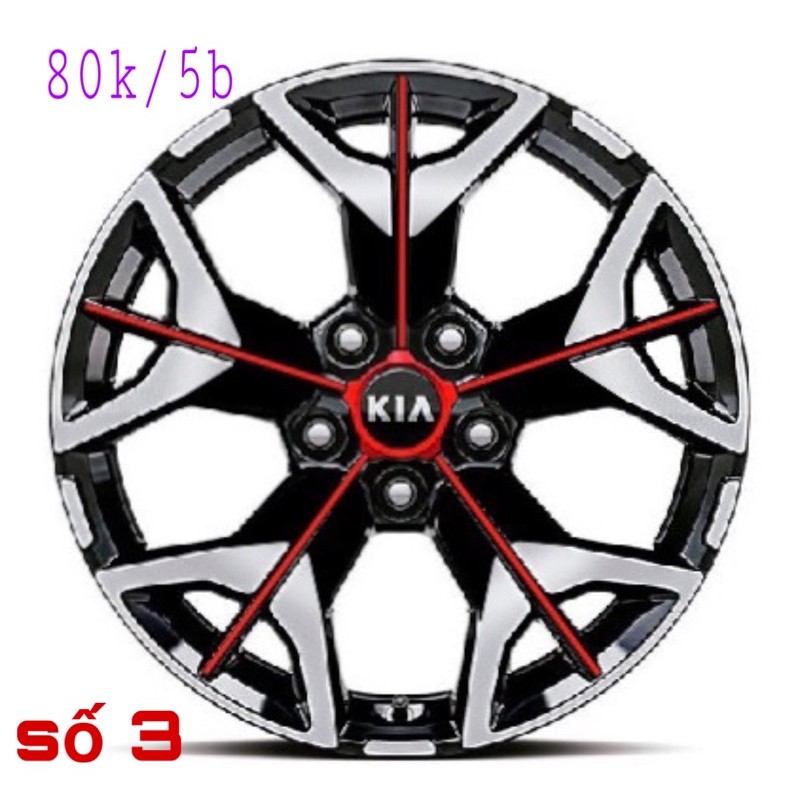 Bộ Decal dán mâm Seltos(5bánh) | BigBuy360 - bigbuy360.vn