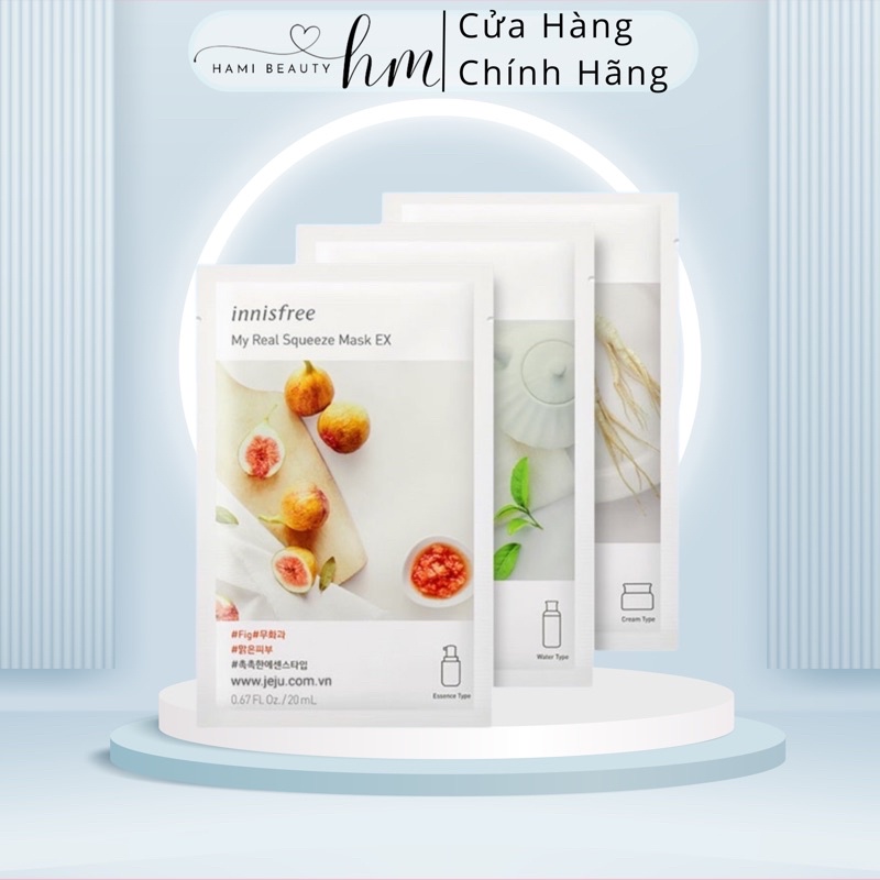 Mặt Nạ Giấy Innisfree My Real Squeeze Mask Chính Hãng Hàn Quốc 20ml