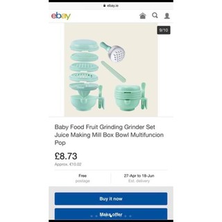 Bộ dụng cụ 9 món chê biến ăn dặm