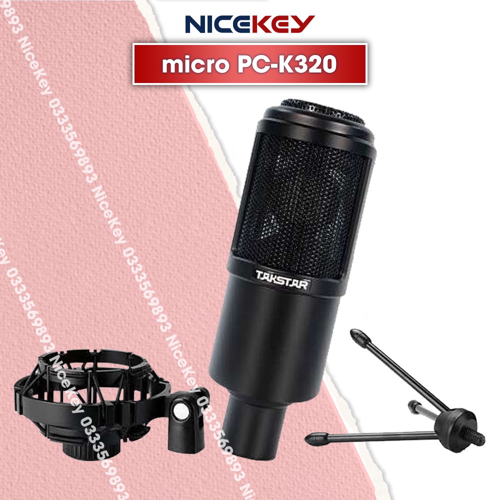 Combo Mic Thu Âm TAKSTAR PC K320, Sound Card K10, Micro Chuyên Nghiệp, Hàng Chính Hãng [BH 1 NĂM]