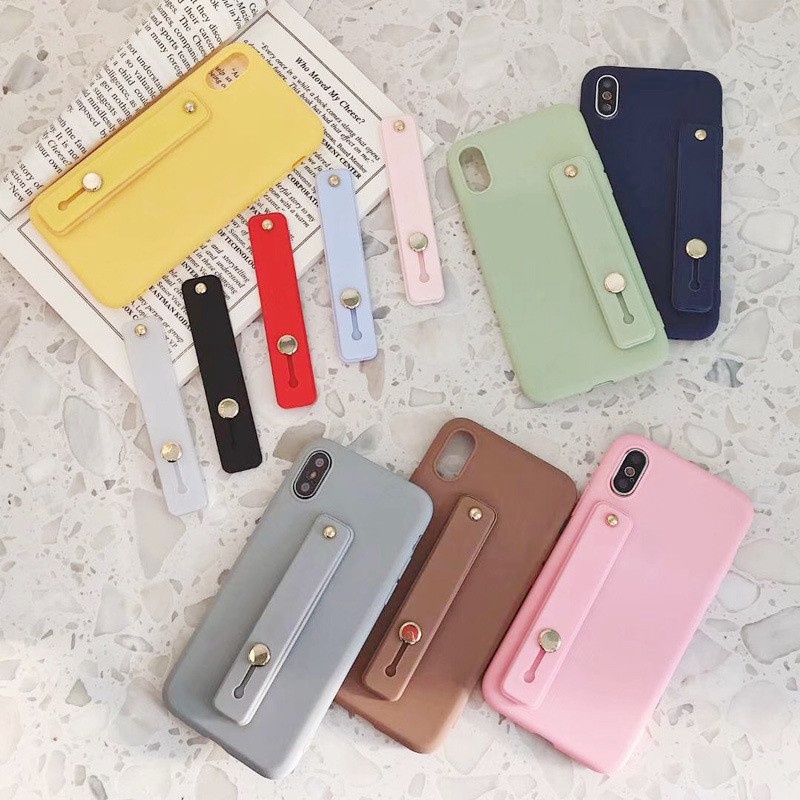 Giá Đỡ Điện Thoại Bằng Silicon Màu Trơn Đơn Giản