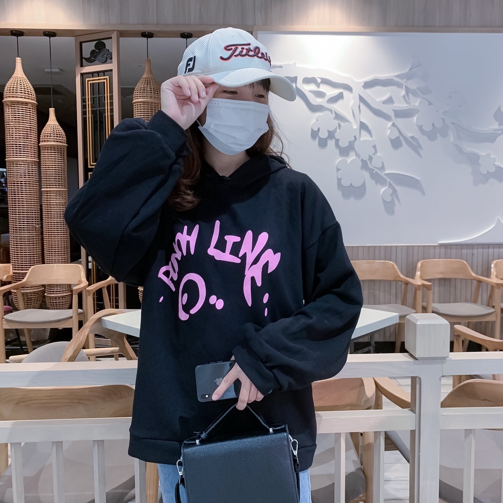 Áo Hoodie Nỉ Có Lót Lông Form Rộng Tay Phồng