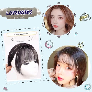 TG7-Tóc Mái Thưa 3D [Lovehairs] Tóc Giả Nữ Được Làm Từ Tóc Thật - Tóc Giả Đẹp Siêu Mượt Siêu Đẹp_TG7