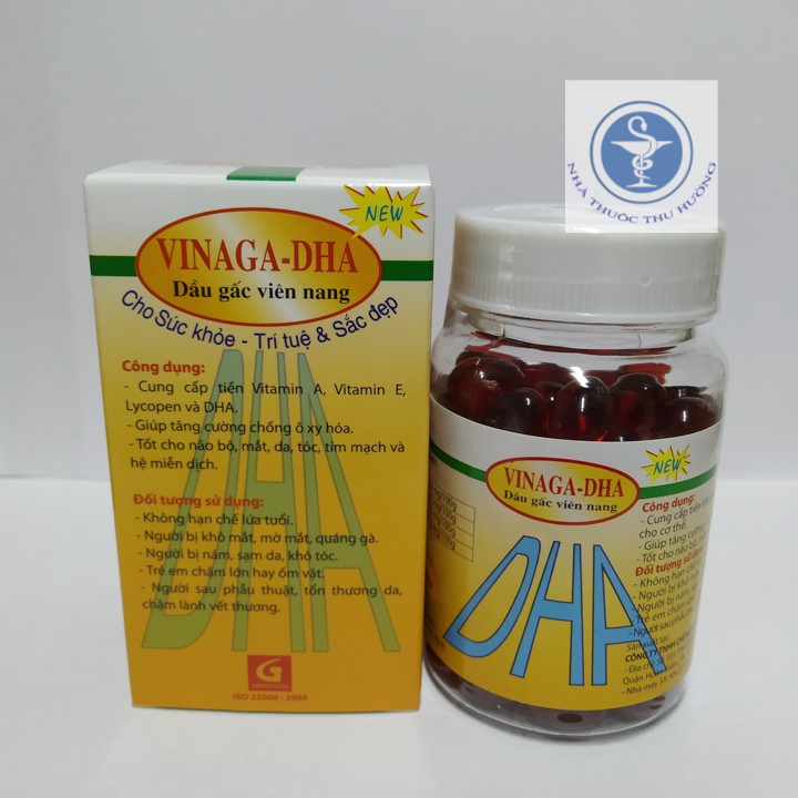 Viên uống dầu gấc Vinaga-DHA lọ 100 viên