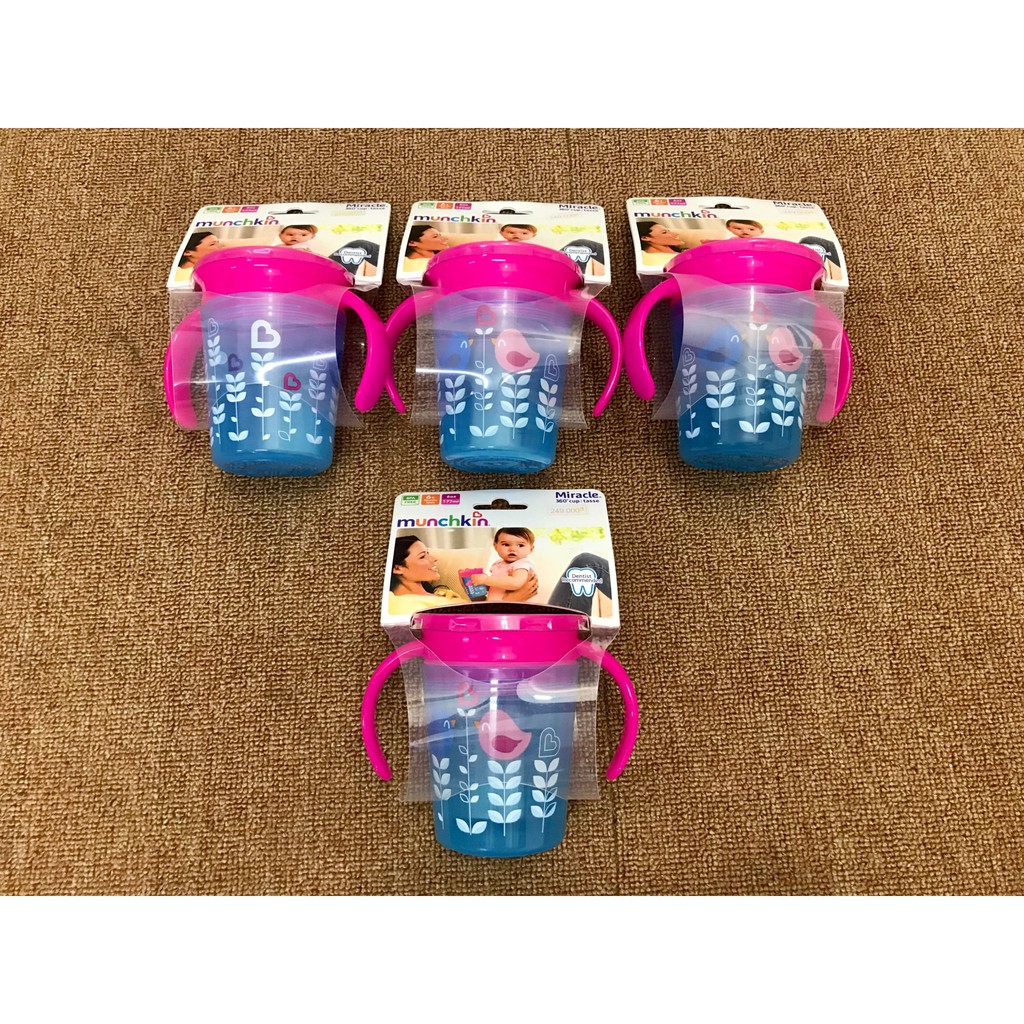Cốc tập uống 360 chống sặc Munchkin Mỹ - xanh dương