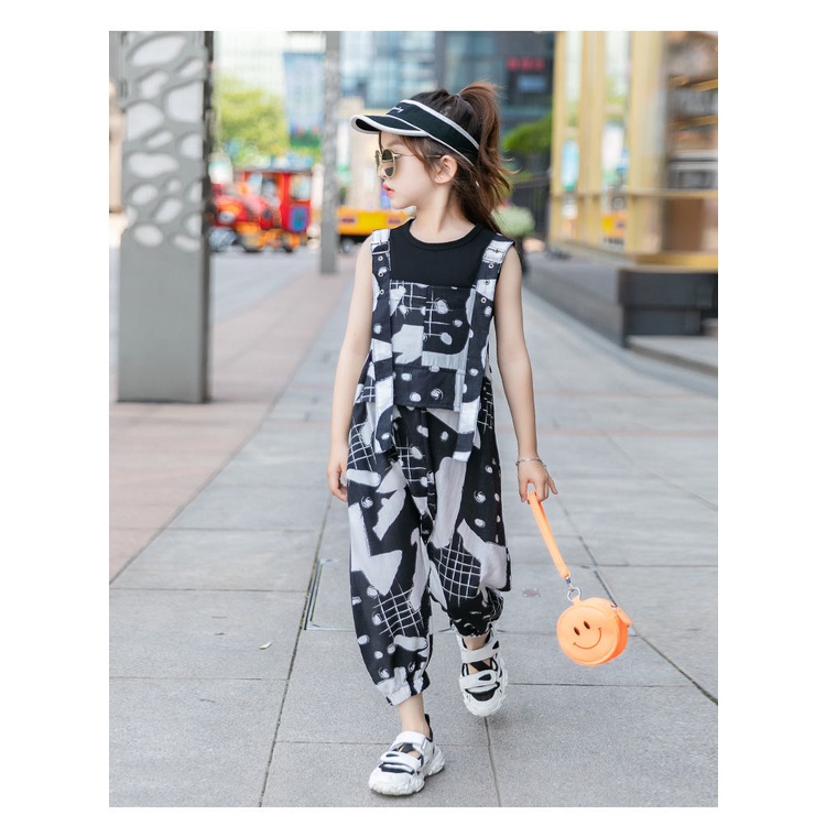 Set Áo Thun Sát Nách + Quần Short Năng Động Thời Trang Cho Bé Gái Từ 2-10 Tuổi