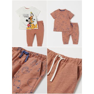 Set Bộ cotton xước kèm quần dài H.&.M cho bé trai