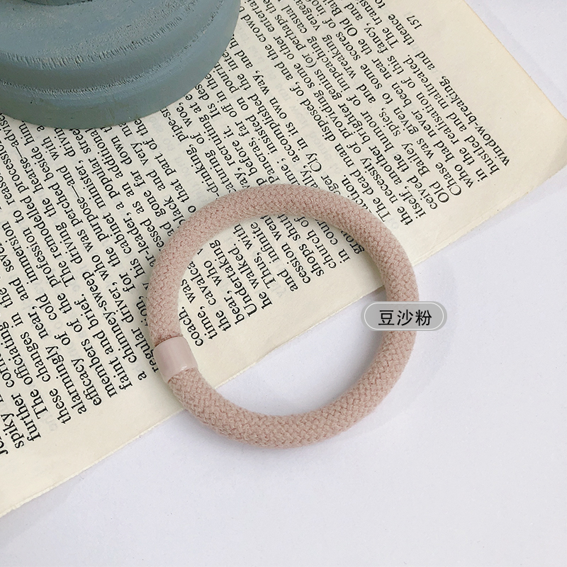 Dây buộc tóc co dãn màu trơn đơn giản