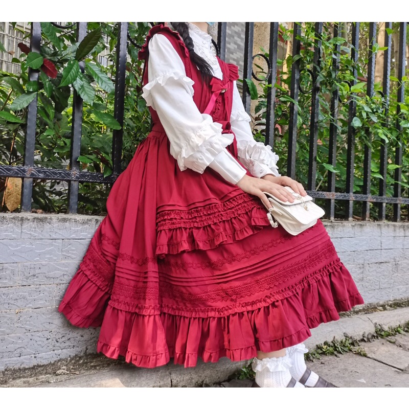 YAS0438-Váy Lolita vintage phong cách đồng quê