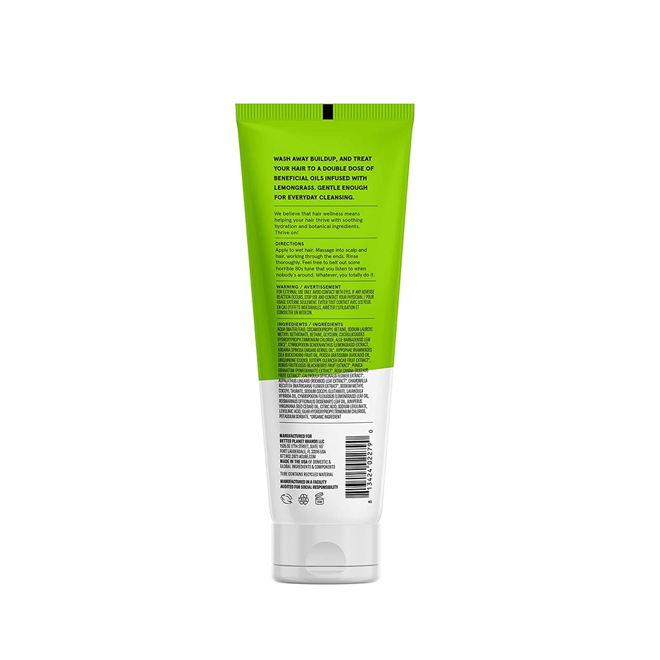 DẦU GỘI HƯƠNG CHANH Lemongrass &amp; ARGAN - SẠCH SÂU, BÓNG TÓC &amp; SIÊU DƯỠNG ẨM - 100% THỰC VẬT VEGAN, ACURE