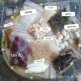 Chè sâm bổ lượng - set 10 loại nguyên liệu nấu 8 ly chè