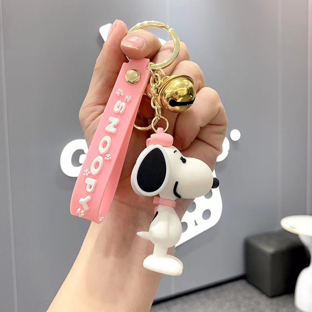 Móc Chìa Khóa Bằng Silicone Hình Chú Chó Snoopy Đáng Yêu