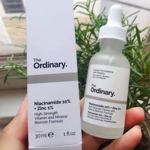 Serum ngừa mụn, sáng da, se khít Niacinamide 10% + Zinc 1% - The Ordinary