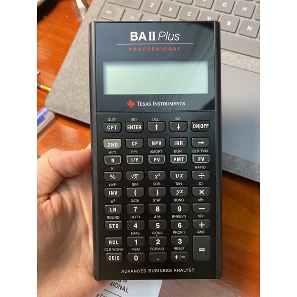 BA II Plus Professional Texas Instruments - Máy tính tài chính (đã qua sử dụng và không có nắp)
