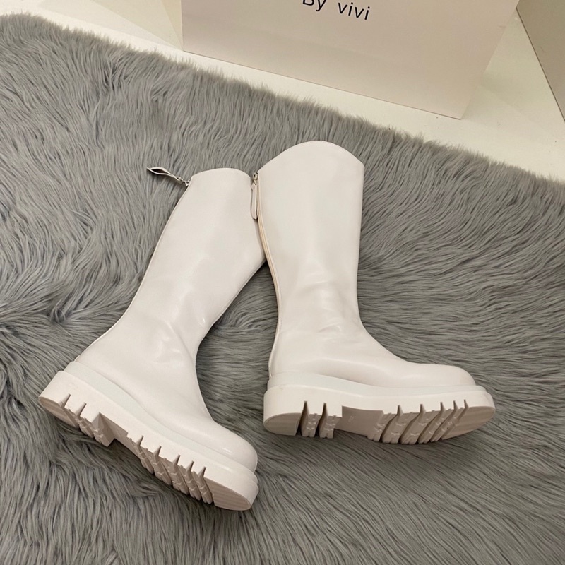 GIÀY BOOT NỮ ULZZANG BỐT ĐÙI CAO CỔ VẠT CHÉO VÁT CÓ KHOÁ SAU - S179 | BigBuy360 - bigbuy360.vn