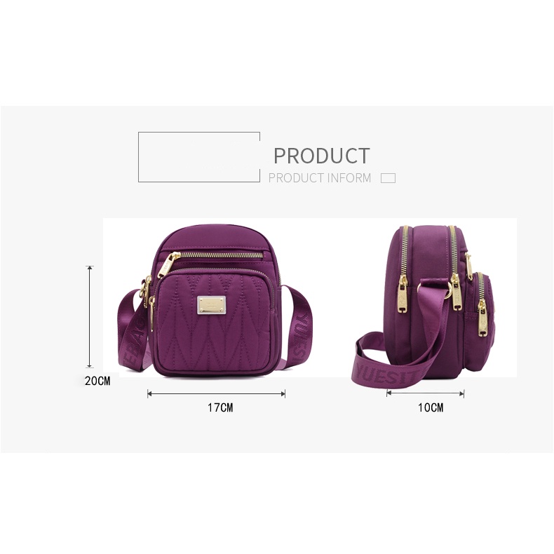 Túi Đeo Vai Đựng Điện Thoại Bằng Vải Nylon Thời Trang Dành Cho Nữ