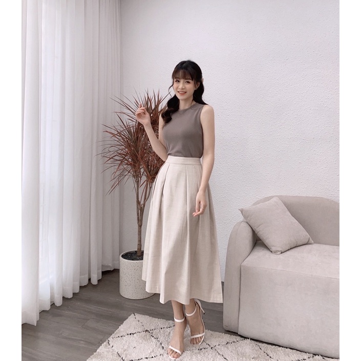 ▼∏❍SET Áo kèm Chân Váy nữ FANSIX - KH03 vải sợi tre óng mịn sang trọng, quý phái | BigBuy360 - bigbuy360.vn