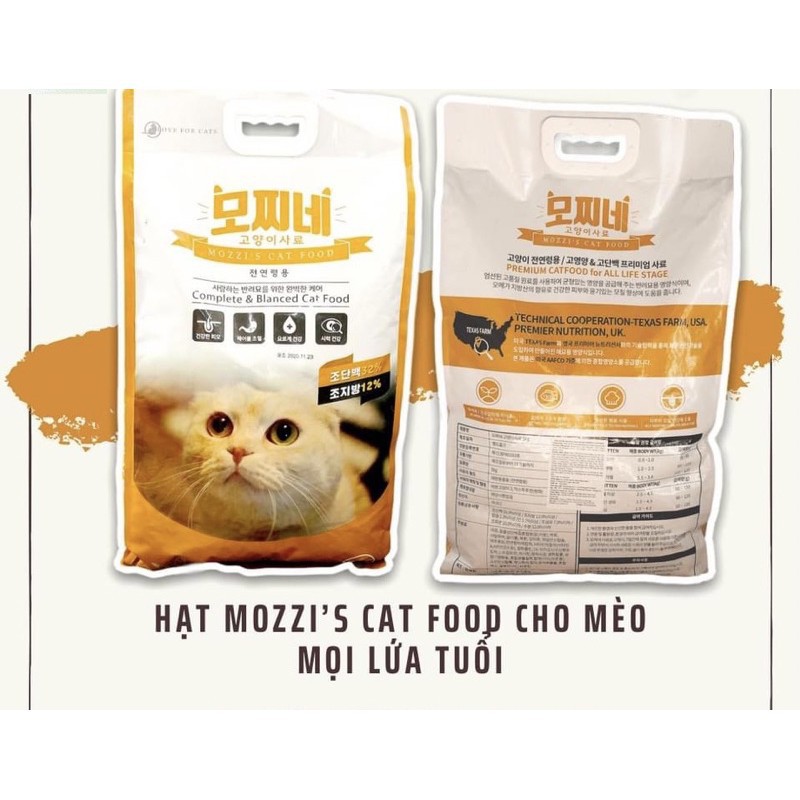 THỨC ĂN HẠT KHÔ CHO MÈO MOZZI'S bao 5kg | HẠT CHO MÈO MOZZI CAT VỊ GÀ VÀ CÁ