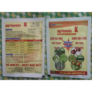 Sale off Phân bón Siêu Kali trắng agriseeds – K cực đẹp.