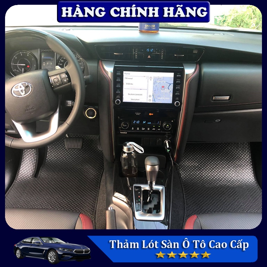 Thảm Lót Sàn Ô Tô KATA Cao Cấp Cho Xe Toyota Fortuner  - Không mùi, Không ẩm mốc, Dễ dàng vệ sinh