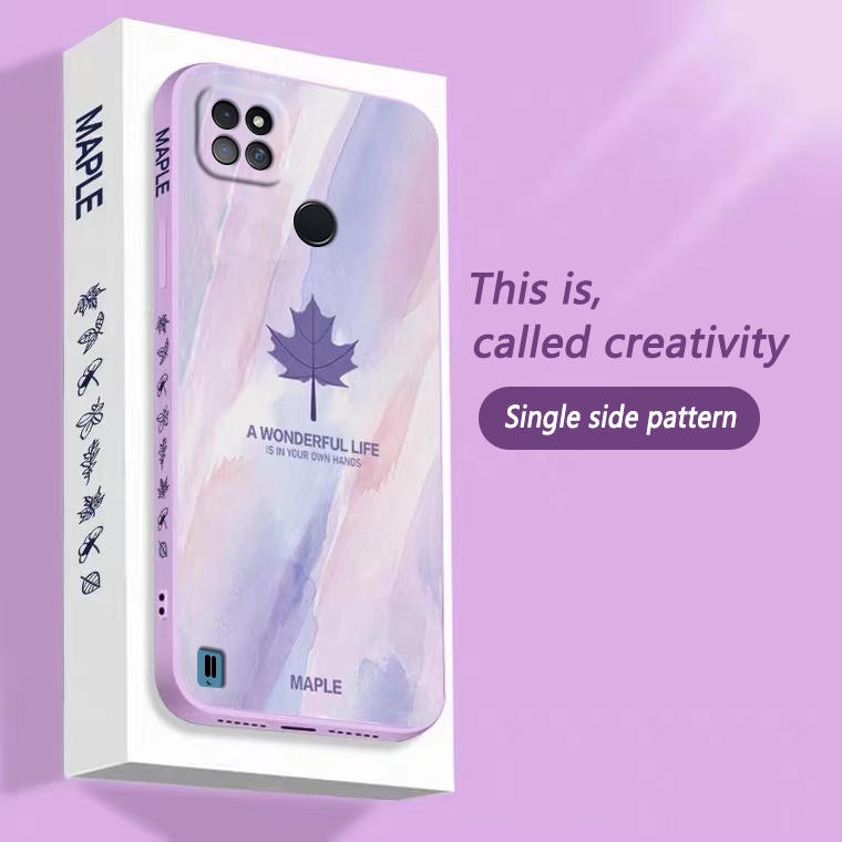 Ốp Điện Thoại Silicon Mềm Hình Lá Phong Cho Realme 8 6 7 PRO 6i 5 5s 5i 7i C20 C21 C21Y C25 C15 C12 C11 C3