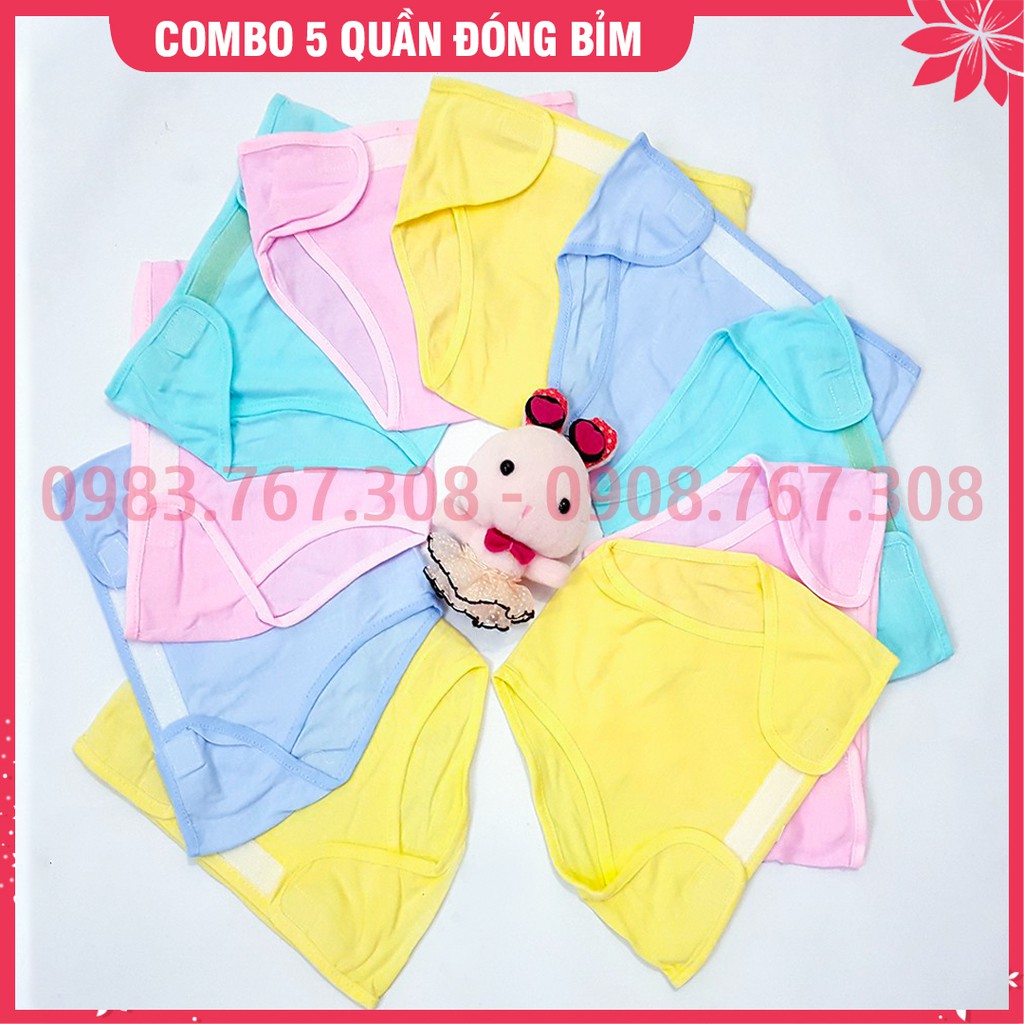 COMBO 5 Quần Đóng Bỉm Chất Cotton Cho Bé Từ Sơ Sinh Minh Hoàng